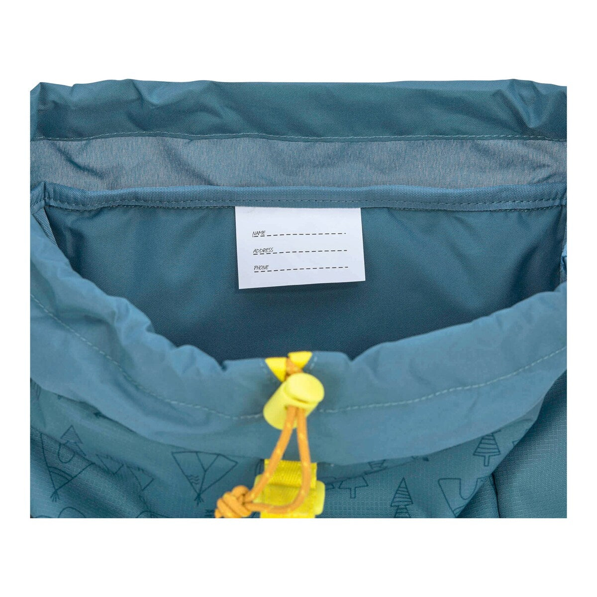 Oversikt over lommer i Barneryggsekk Big Outdoor Backpack Adventure