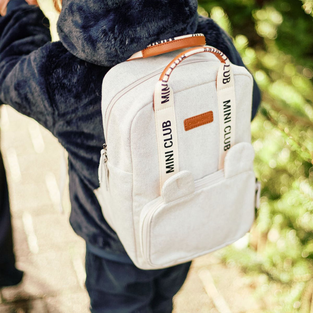 Innvendig rom i Barneryggsekk Mini Club i canvas offwhite Childhome
