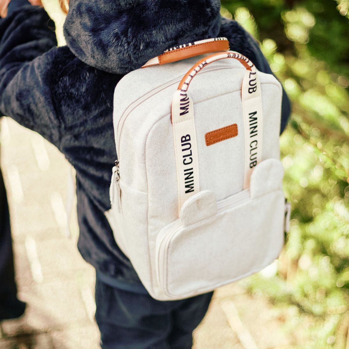 Innvendig rom i Barneryggsekk Mini Club i canvas offwhite Childhome