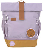 Barneryggsekk rolltop 9-11 l lilac resirkulert polyester med synlig navnelapp