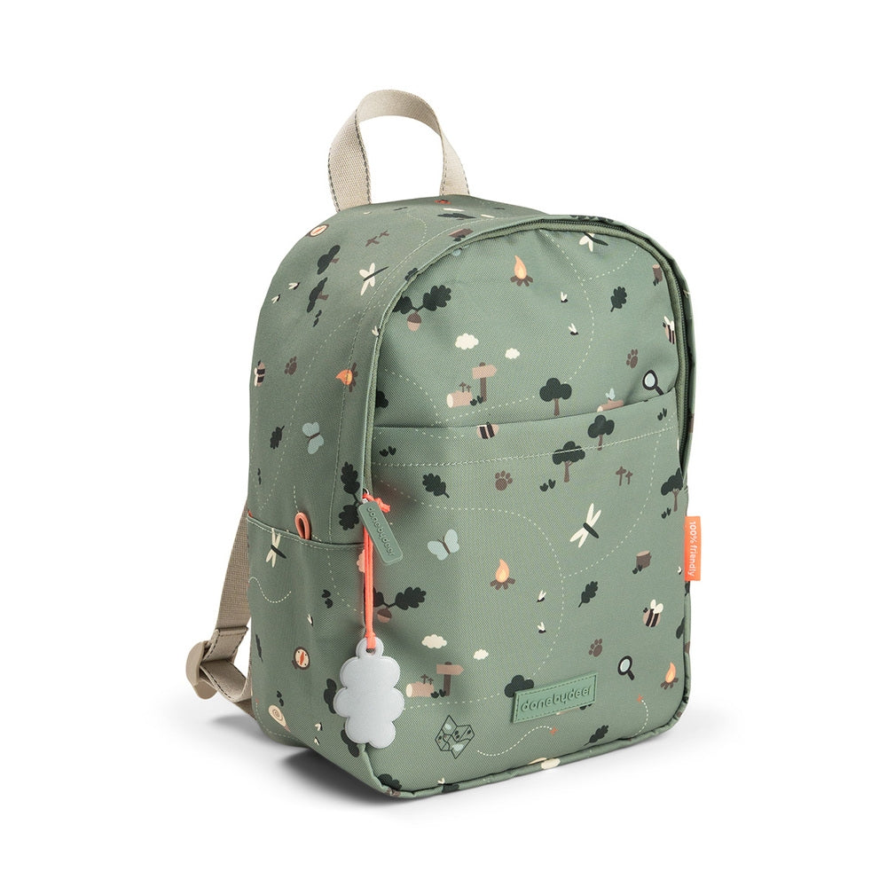 Barneryggsekk Tiny Trails 7,5L grønn forfra