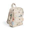 Barnesekk Tiny Farm 4L sand forfra med refleksdetaljer
