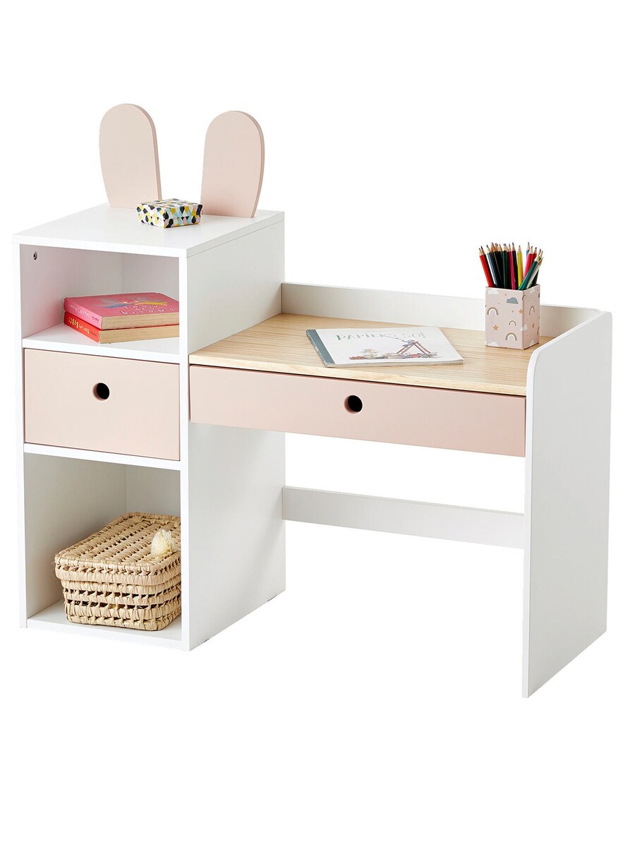 Barneskrivebord HASE for førskolebarn MDF 96x88 cm bakside