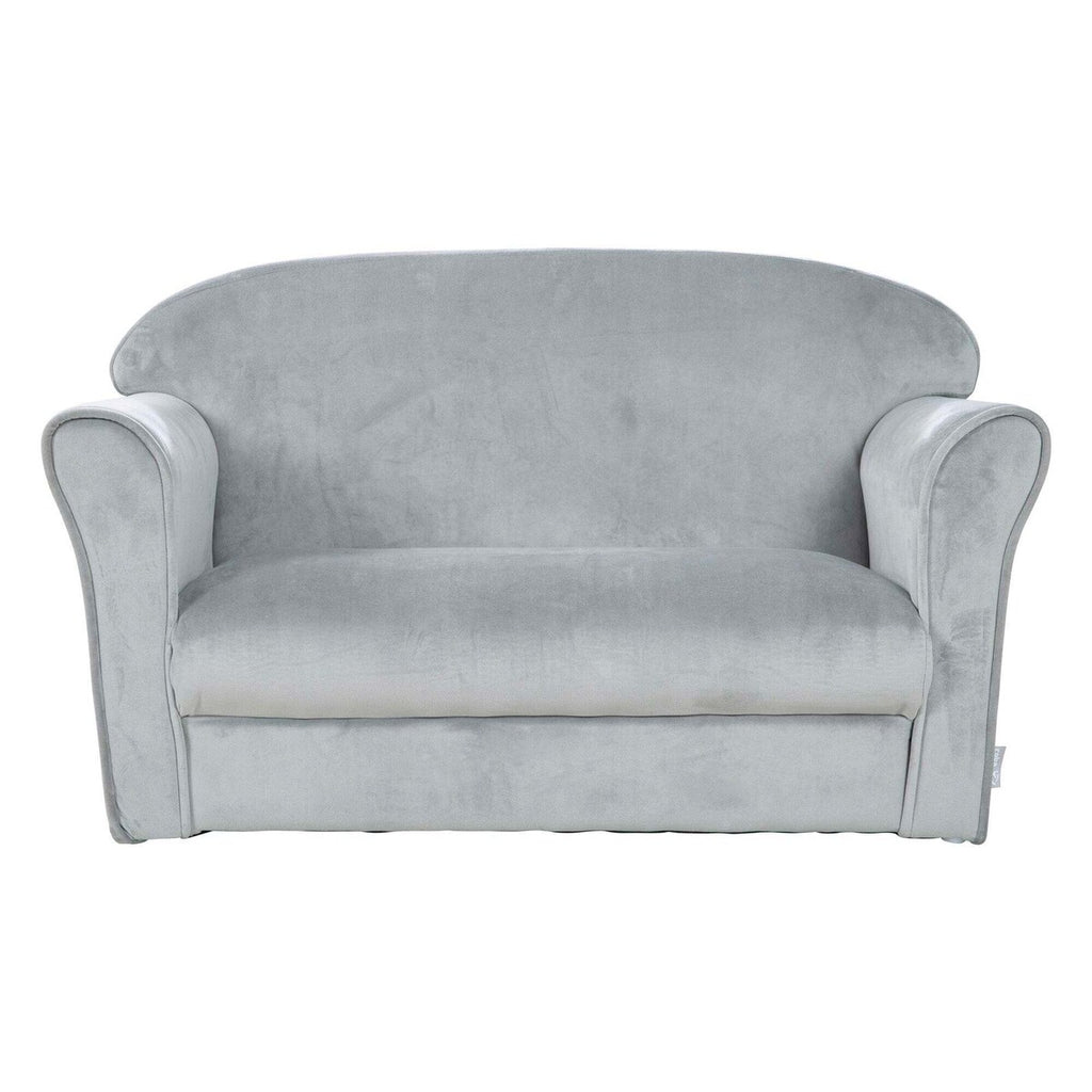 Barnesofa med armlener fløyelstrekk i flere farger bakside