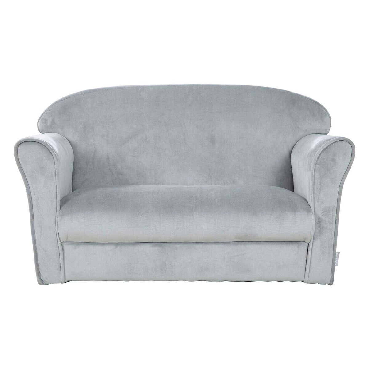 Barnesofa med armlener fløyelstrekk i flere farger bakside