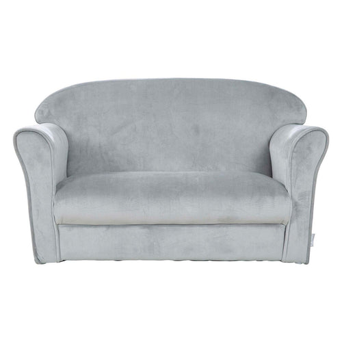 Barnesofa med armlener fløyelstrekk i flere farger bakside