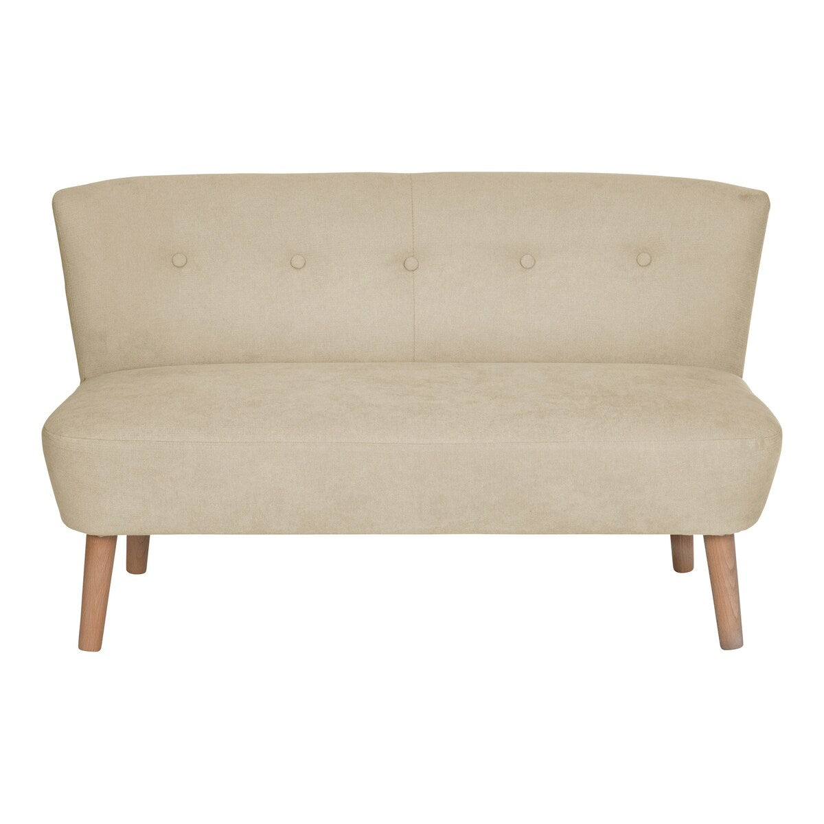 Detalj av knappdetaljer på Barnesofa Dolly