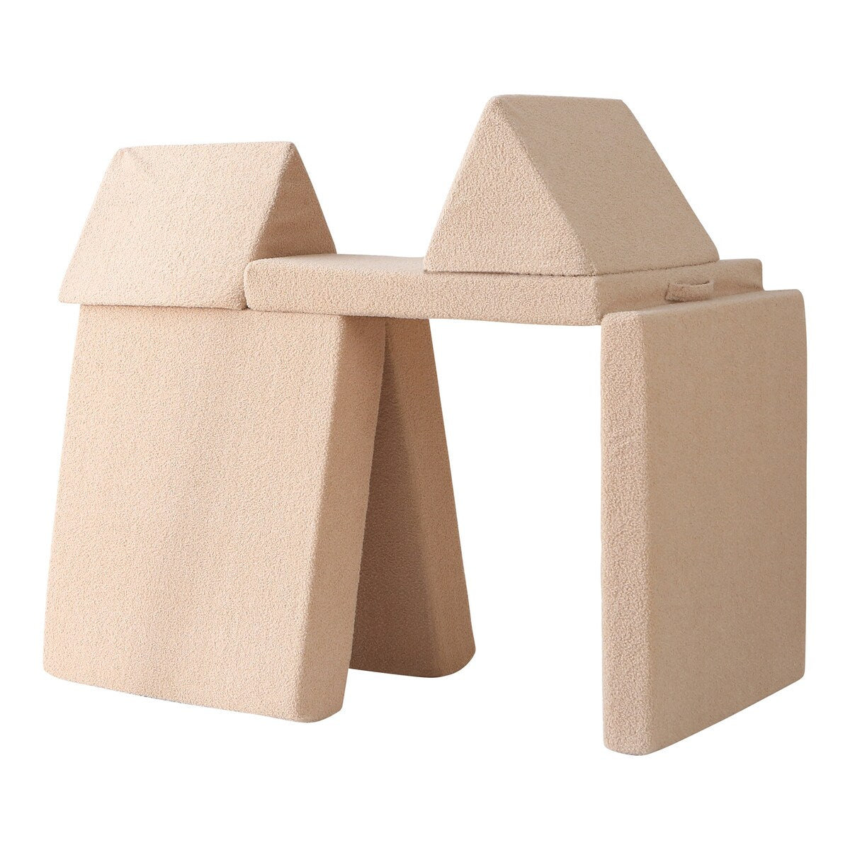 Barnesofa Teddy teddystoff detalj av puter