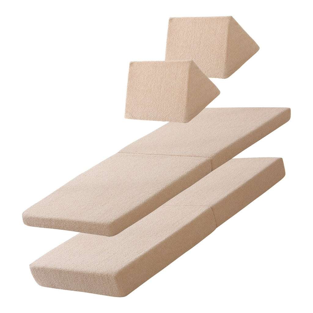 Barnesofa Teddy teddystoff nærbilde av stoff