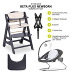 Barnestol 5-delt sett Beta Plus Deluxe i bøk bakside