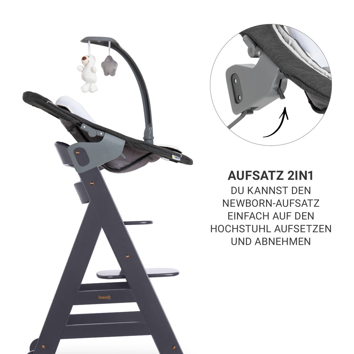 Barnestol 5-delt sett Beta Plus Deluxe i bøk med lekemobil