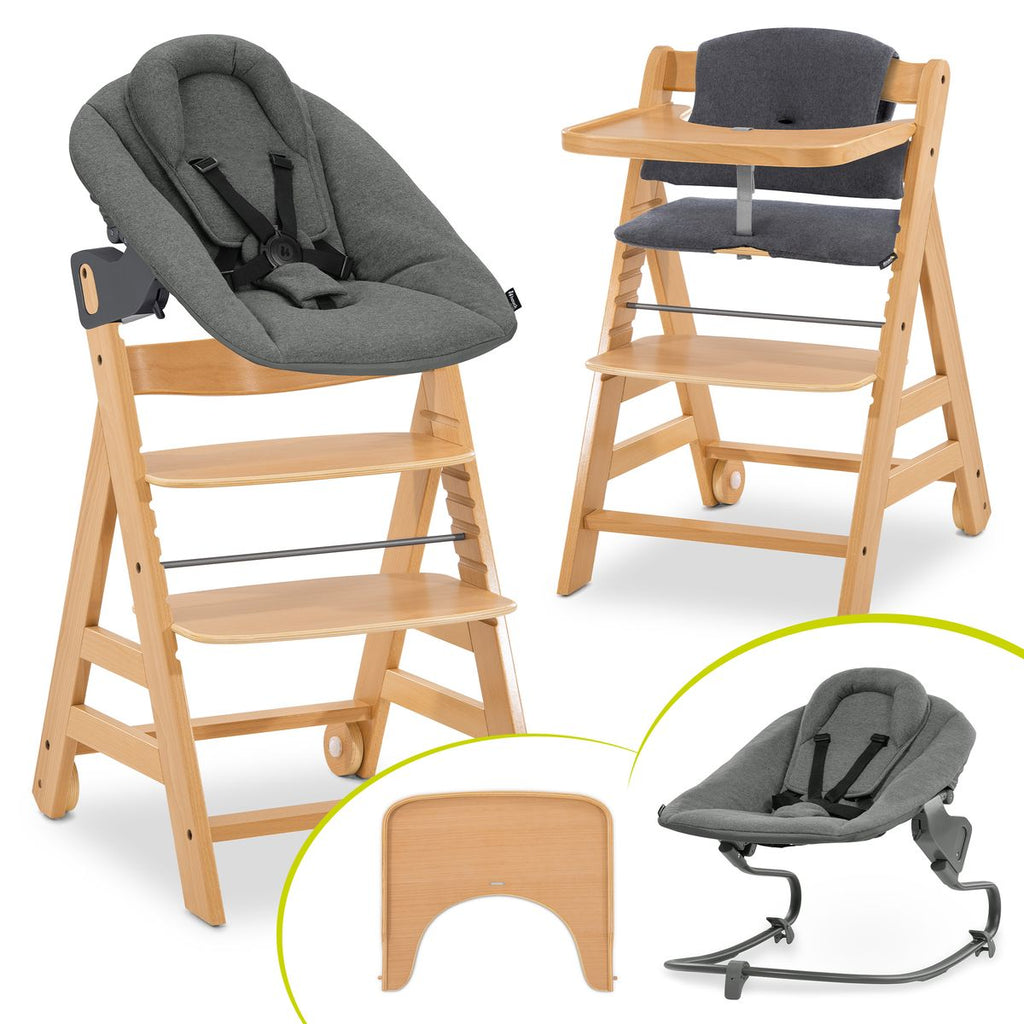 Barnestol Alpha Move sett 5 deler med babyvippe forfra