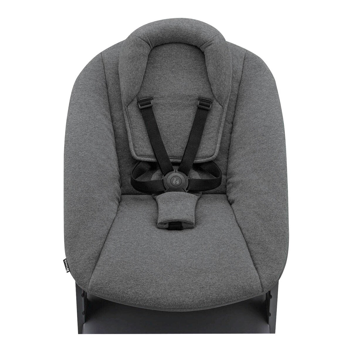 Barnestol Alpha+ med newborn-sett i bøk bakside
