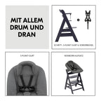Barnestol Alpha+ med newborn-sett i bøk fra fødsel - Hauck
