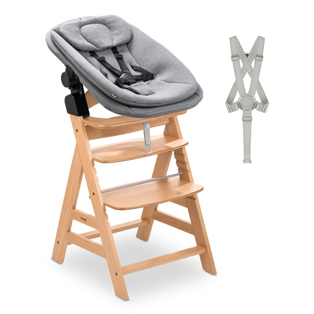 Barnestol Alpha+ med Newborn sett Pro forfra