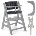 Barnestol Alpha Plus 2-delt sett med setepute Melange Charcoal forfra