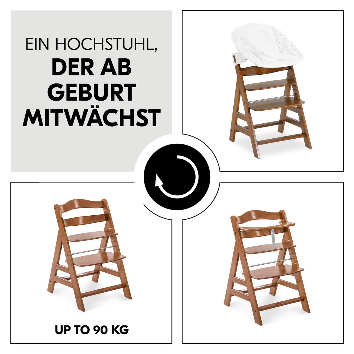 Nærbilde av justeringsmekanisme på Barnestol Alpha Plus