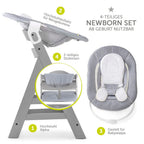 Barnestol Alpha Plus Grey 4-delers sett bakside