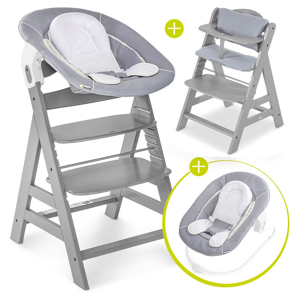 Barnestol Alpha Plus Grey 4-delers sett front