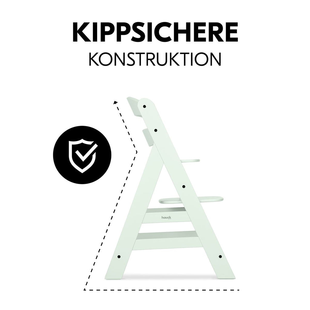 Barnestol Alpha Plus i bøk med 5-punktsbelte opptil 90 kg - Hauck