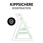 Barnestol Alpha Plus i bøk med 5-punktsbelte opptil 90 kg - Hauck