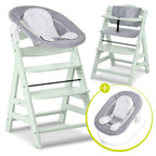 Barnestol Alpha Plus Mint Newborn sett 4 deler forfra