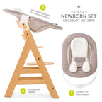 Barnestol Alpha Plus Natur 3-delt sett bakside