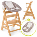 Barnestol Alpha Plus Natur 3-delt sett forfra