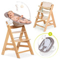 Barnestol Alpha Plus natur 4-delt sett forfra