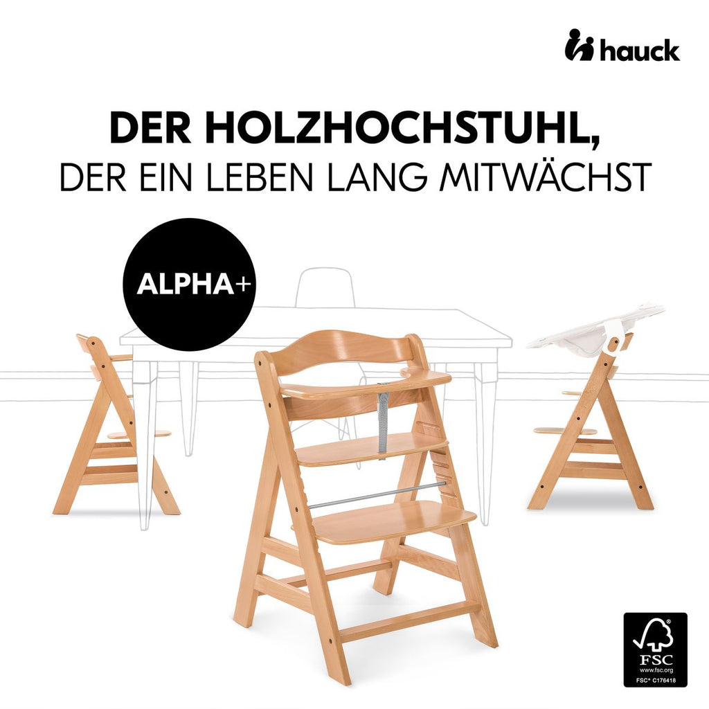 Detalj av sikkerhetssele på Barnestol Alpha Plus natur fra Hauck