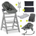 Barnestol Alpha Plus Newborn sett 5 deler forfra