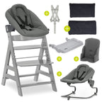 Barnestol Alpha Plus Newborn sett 5 deler forfra