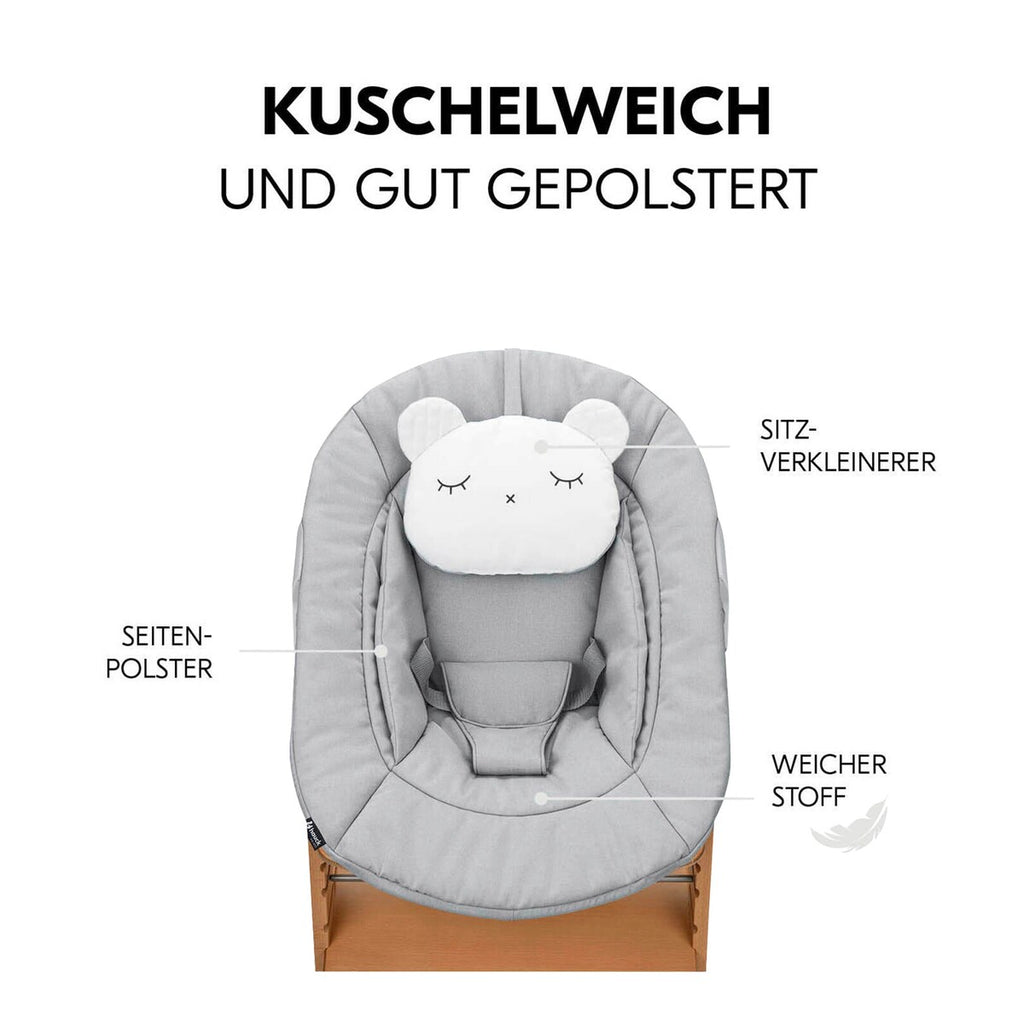 Barnestol Alpha+ inkl. Newborn-sett Pre med avtagbar 5-punktssele