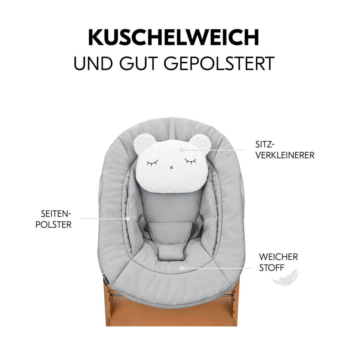 Barnestol Alpha+ inkl. Newborn-sett Pre med avtagbar 5-punktssele