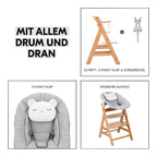 Barnestol Alpha+ inkl. Newborn-sett Pre ved spisebord