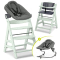 Barnestol Alpha Plus Newborn-sett med vippestol Premium bøk forfra