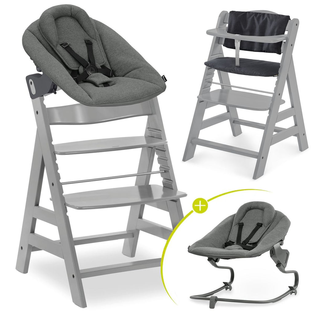 Barnestol Alpha Plus sett 4 deler med babyvippe foran