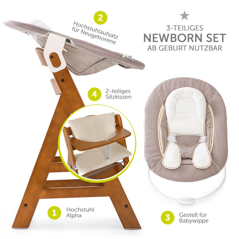 Barnestol Alpha Plus Walnut 4-delt bakside