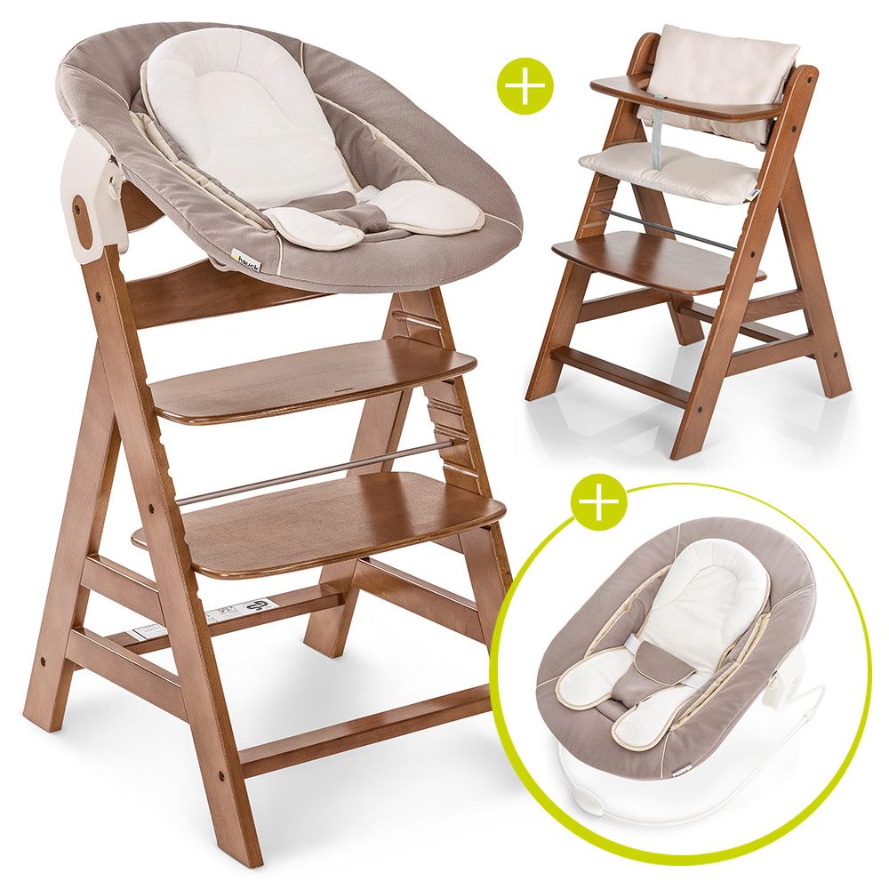 Barnestol Alpha Plus Walnut 4-delt frontbilde
