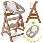 Barnestol Alpha Plus Walnut Hauck forfra