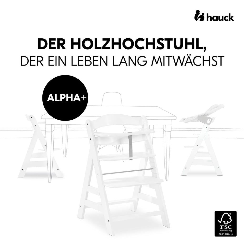 Detalj av justerbar 5-punkts sele på Barnestol Alpha Plus White