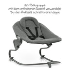 Barnestol Alpha Plus White sett med babyvippe komplett sett oversikt
