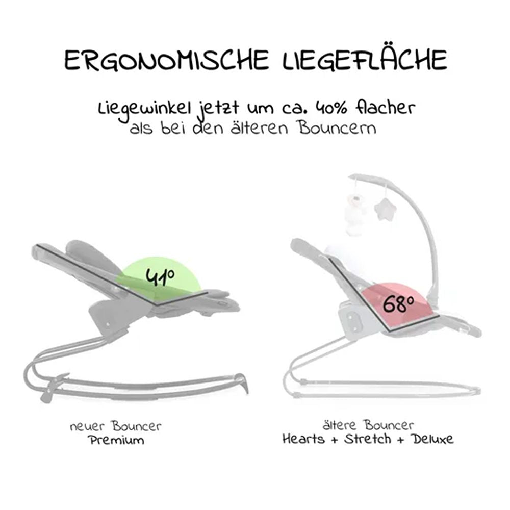 Barnestol Alpha Plus White sett med babyvippe liggende babyvippe