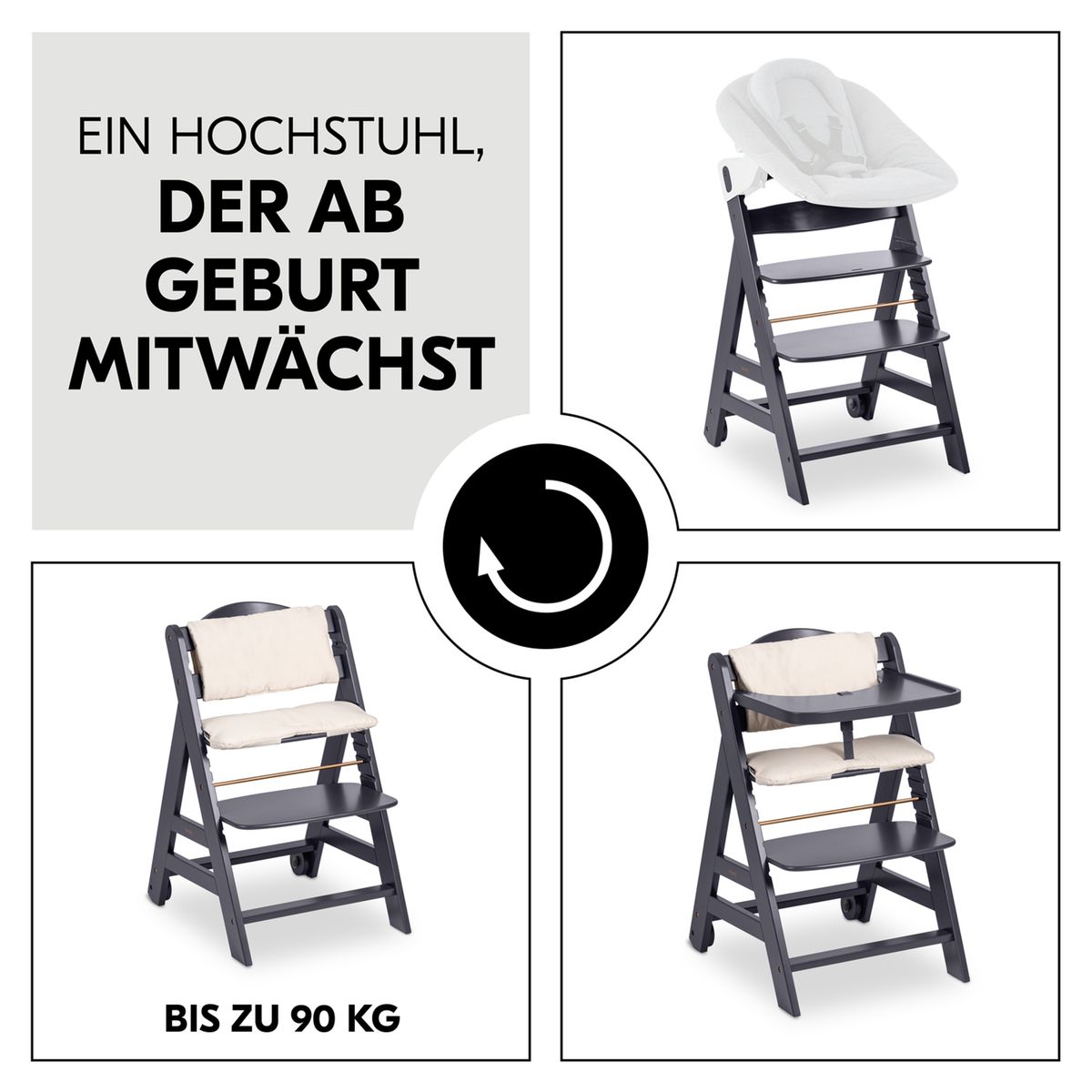 Detalj av 5-punkts sikkerhetssele på Barnestol Beta Plus