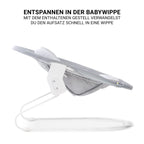 Barnestol 5-delt sett Beta Plus i bøk med vippestol, hvit i babyvippestol modus