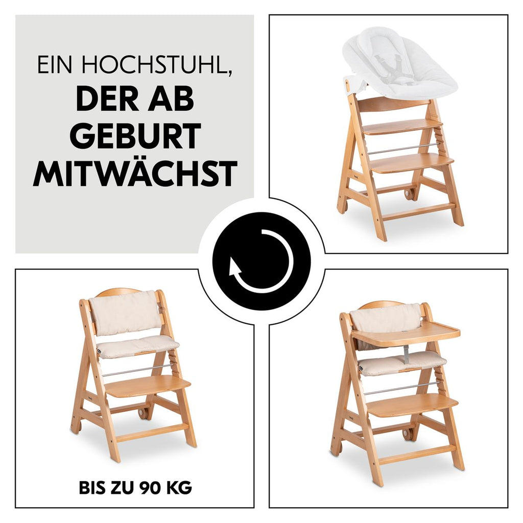 Detalj av sikkerhetssele på Barnestol Beta Plus i bøk