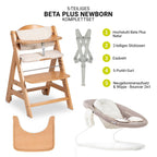 Barnestol 5-delt sett Beta Plus Natural med vippestol bakside