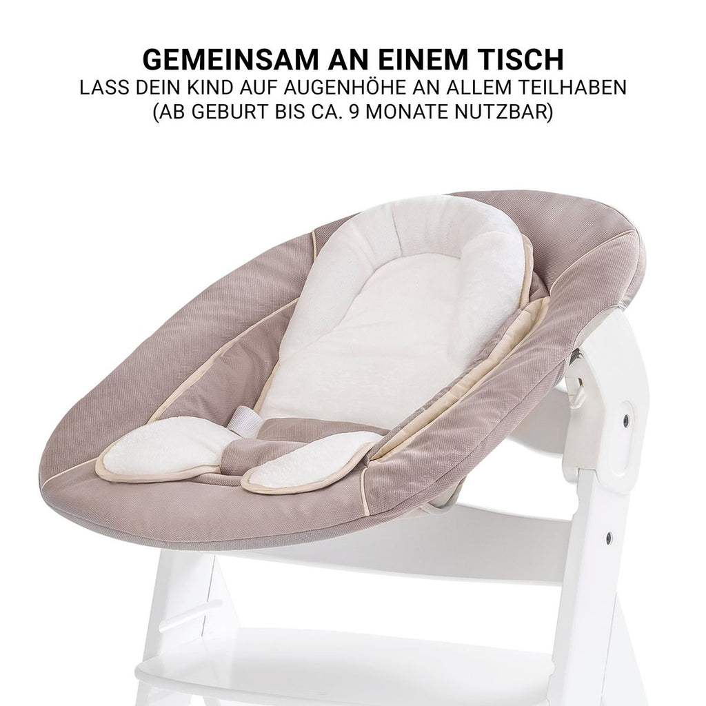 Barnestol 5-delt sett Beta Plus Natural med vippestol, beige - Hauck