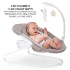Barnestol 5-delt sett Beta Plus Natural Deluxe i bøk sand med babybouncer