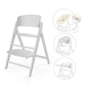 Barnestol CLICK & FOLD 4in1-sett med vippestol i bøk forfra